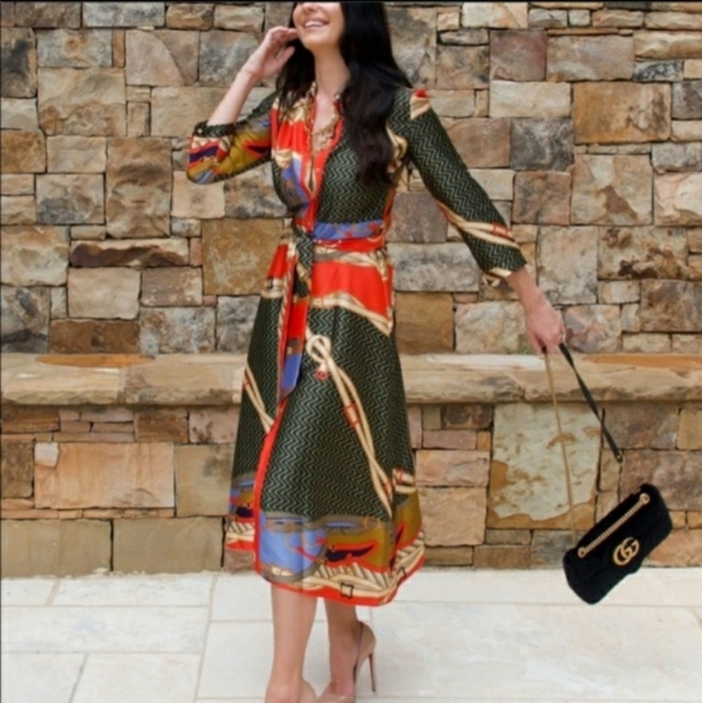Zara Multicolor Patterned Dress - Picture 4 of 5